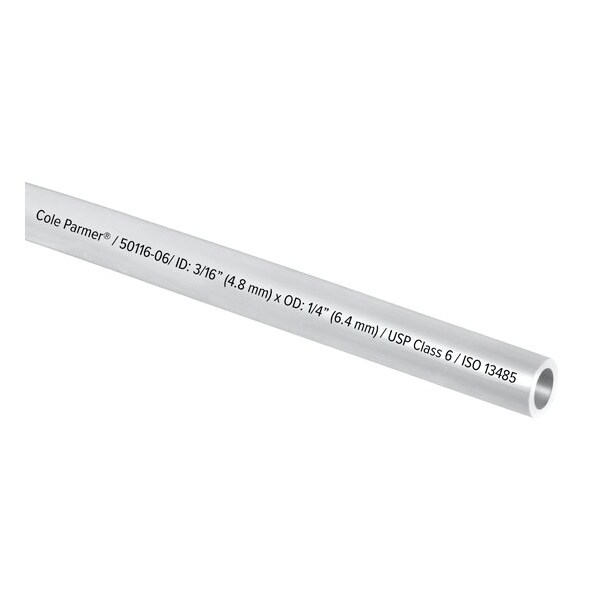 Cole Parmer TPE Tubing, Clear, 3/16in ID x 1/4in OD; 50 Ft CP-FLXC3-4 - main